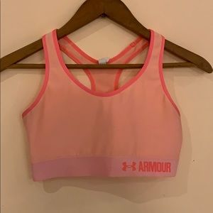Peach Under Amour Sports Bra.